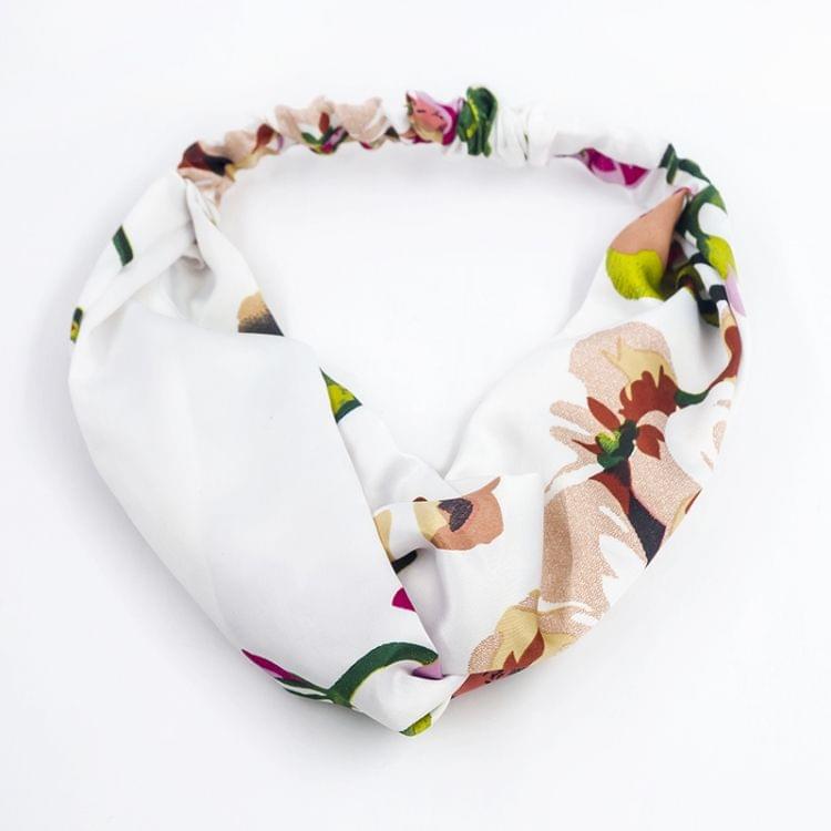 Women Summer Bohemian Hair Bands Retro Cross Bandanas Hair Accessories(Red)