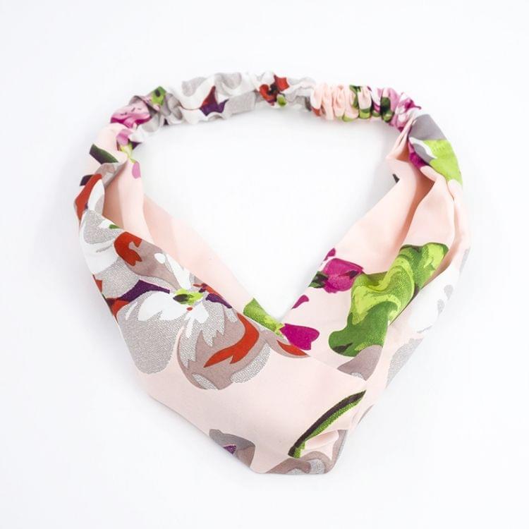 Women Summer Bohemian Hair Bands Retro Cross Bandanas Hair Accessories(Red)