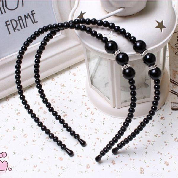 3PCS / The princess pearl hair hoop hand bead cute hair ornaments