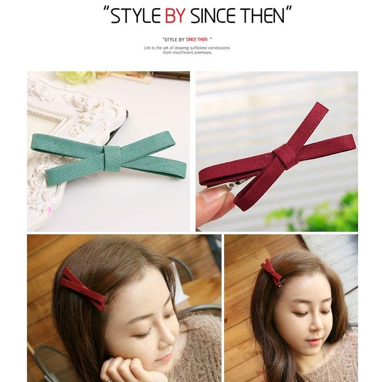 30 PCS Cloth Bowknot Style Cross Hairpin Random Color Delivery