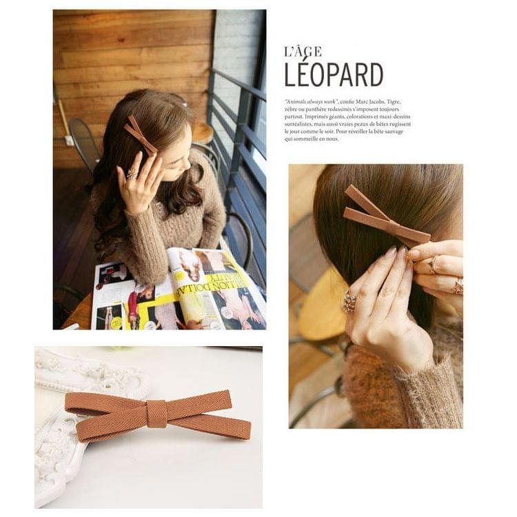 30 PCS Cloth Bowknot Style Cross Hairpin Random Color Delivery