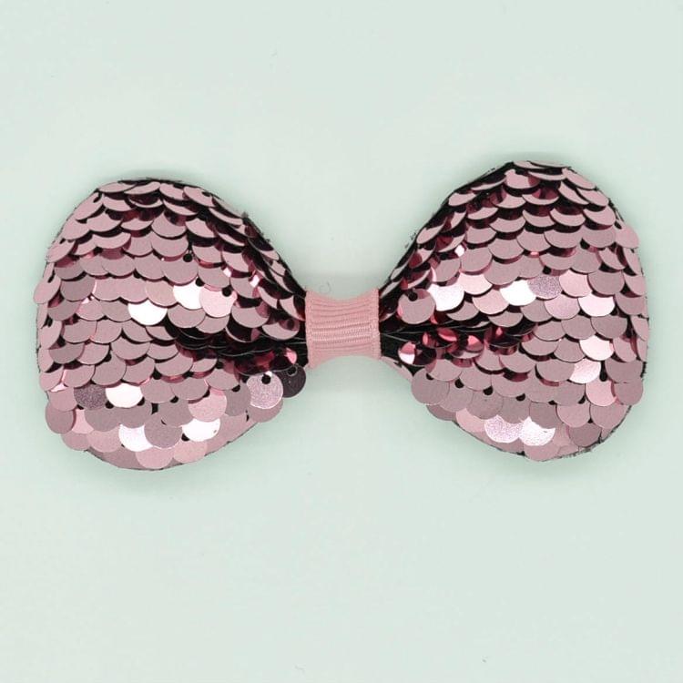 2 PCS Bow Headdress Multi-layer Sequin Cute Baby Girls Hair Accessories, Size: 8x3.5cm(Cream)