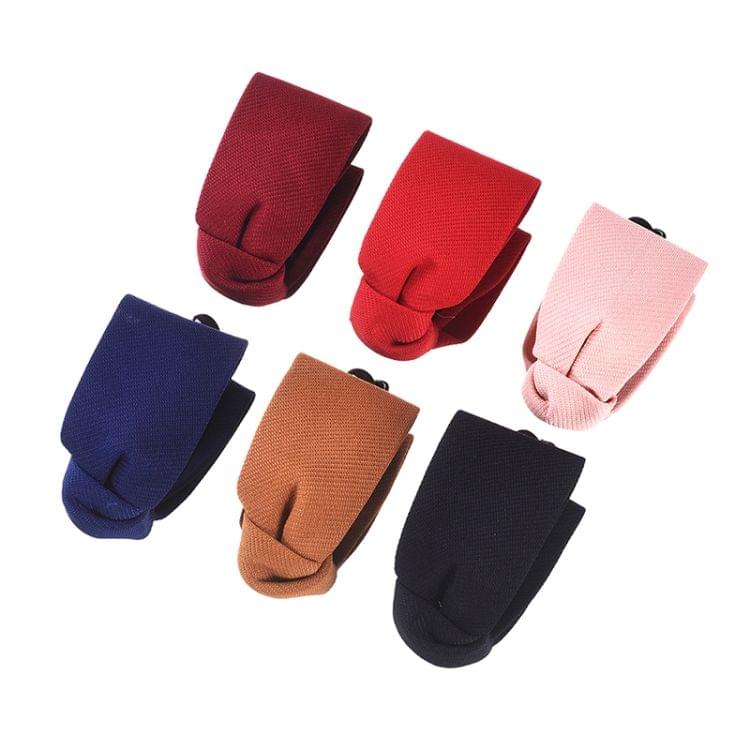 Sweet Fabric Bow Hair Claw Elegant Women Solid Cloth Ties Banana Hair Crab Clips Ponytail Hold Girl Hair Accessories(Coffee)