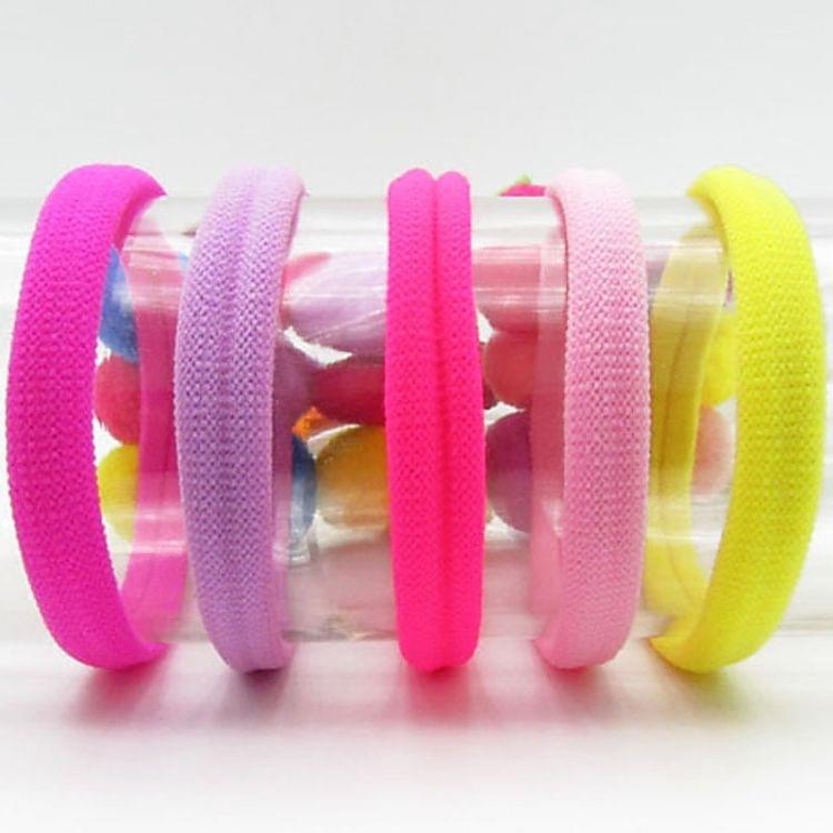 4 PCS Fashion Lovely Girls Children Delicate Colorful Elastic Hair Band Hair Rope Hair Accessories(Yellow)