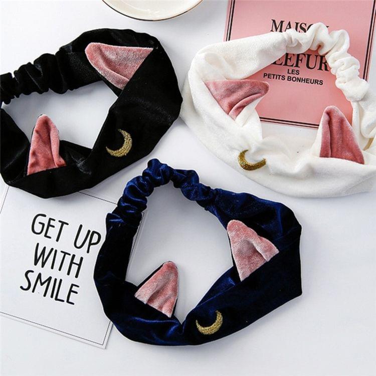 Cat Ears Hairband  Makeup Tools Hair Accessories(Blue)
