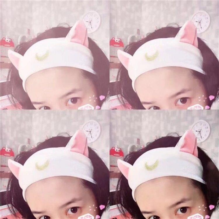Cat Ears Hairband  Makeup Tools Hair Accessories(Blue)