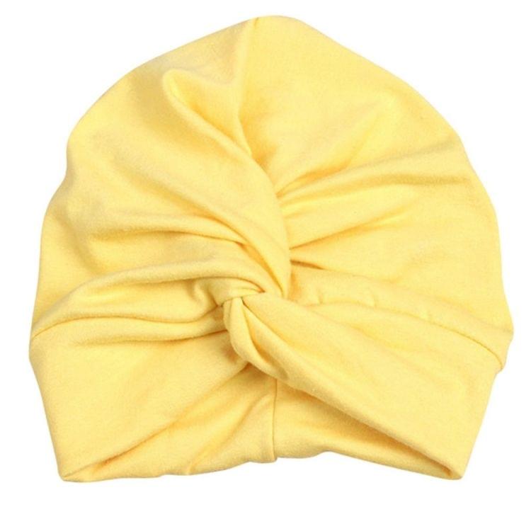 Baby Hat Cotton Soft Turban Knot Summer Bohemian Kids Girls Newborn Cap(Gray)