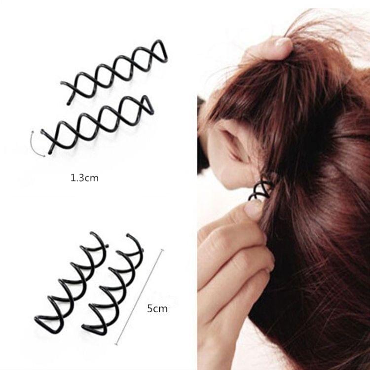 50 PCS  Spiral Hairpin Hair Accessories Hairpin Spiral Chuck Hairpin Head Y Round Pin Shape Headband