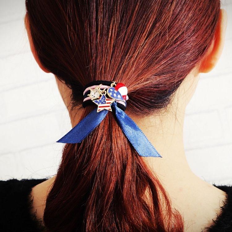 10 PCS Cute Pendants Style Elastic Rubber Hair Band Ring Random Color Delivery