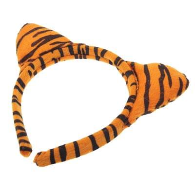 Animal Ears Headband Hair Pin Tiger Ear Bow Tie Piece Set