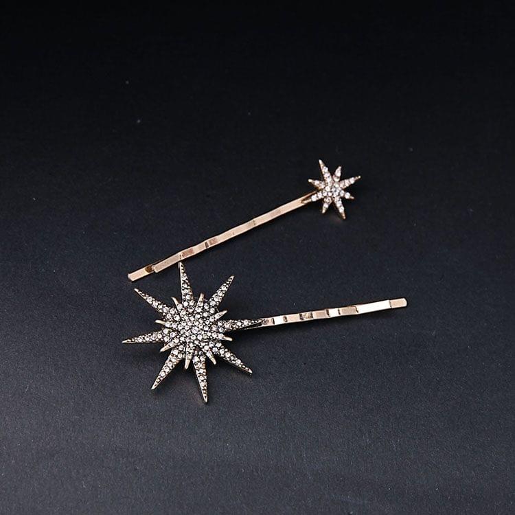 Star Moon Rhinestone Hair Clip Fashion Hair Accessories(Big star)