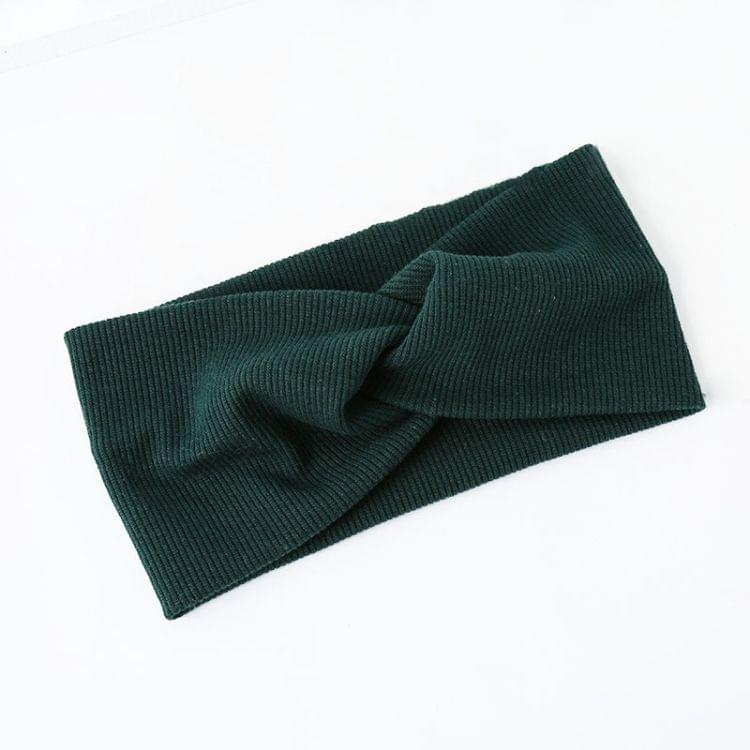 Women Widened Hair Bands Spiral Double Cloth Knit Solid Color Headwear Fashion Headbands Hair Accessories(Caramel)