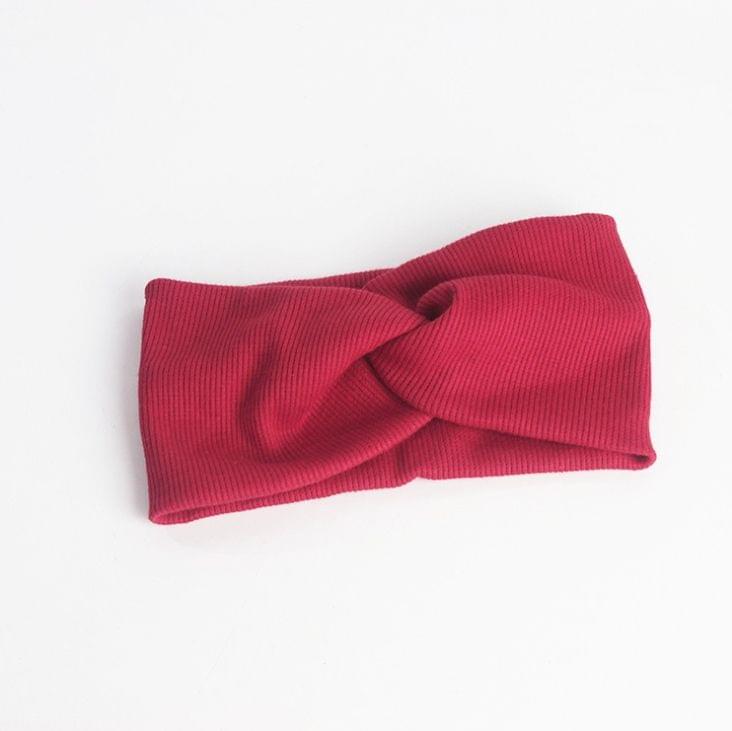 Women Widened Hair Bands Spiral Double Cloth Knit Solid Color Headwear Fashion Headbands Hair Accessories(Caramel)