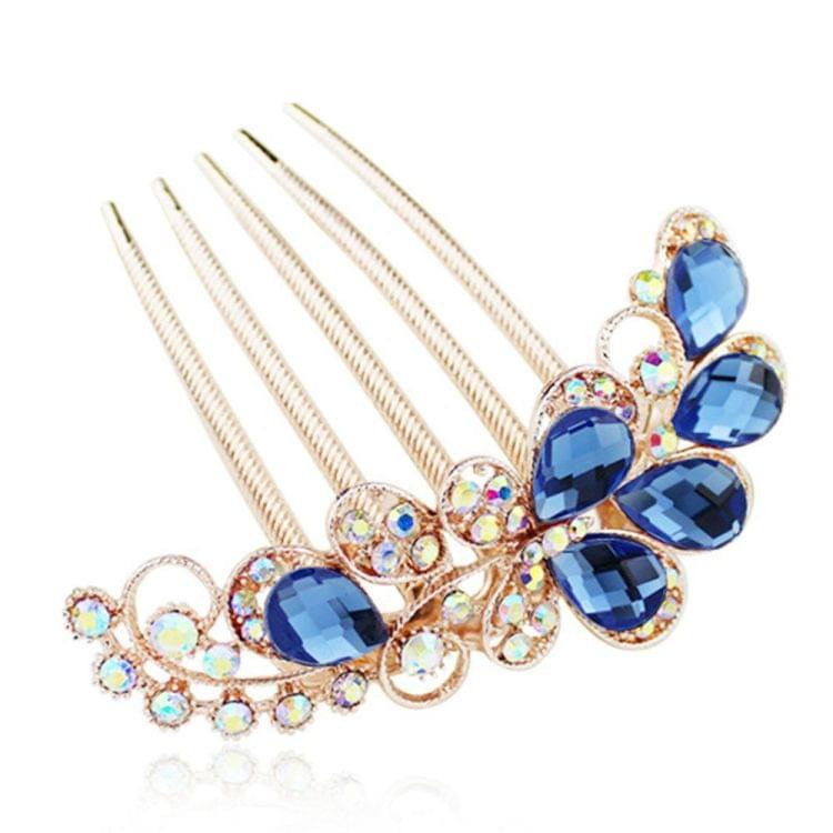 Geometric Women Hair Comb Rhinestone Crystal Hair Clips