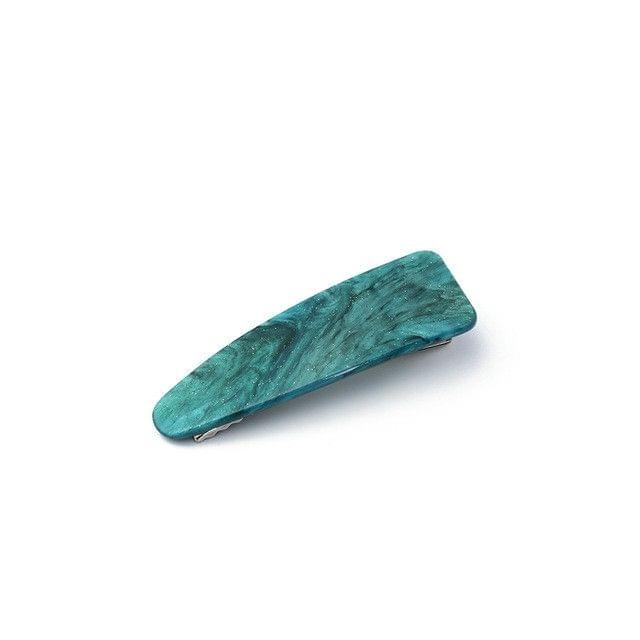3 PCS Vintage Emerald Series Geometrical Triangle Hairpins Grasp Clip Hair Accessories(Curved triangle)