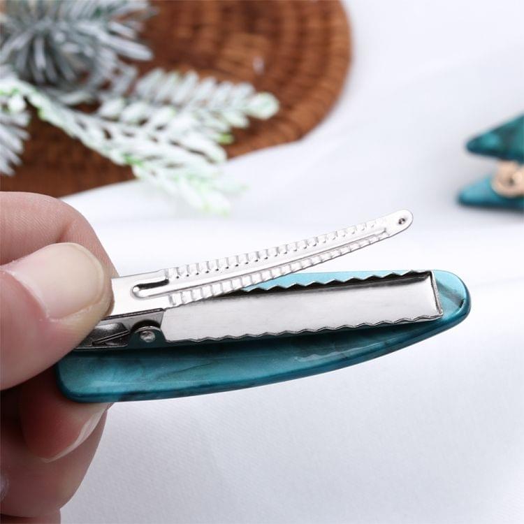 3 PCS Vintage Emerald Series Geometrical Triangle Hairpins Grasp Clip Hair Accessories(Curved triangle)
