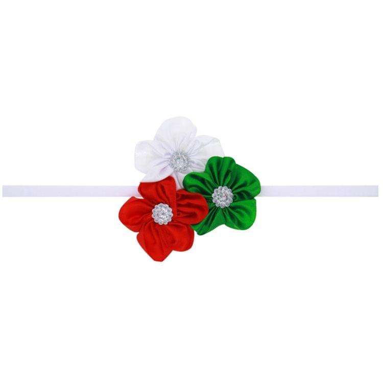 3 PCS Christmas Decoration Baby Child Chiffon Flower Headband, Western Children Holiday Dress Ornament, Random Style Delivery