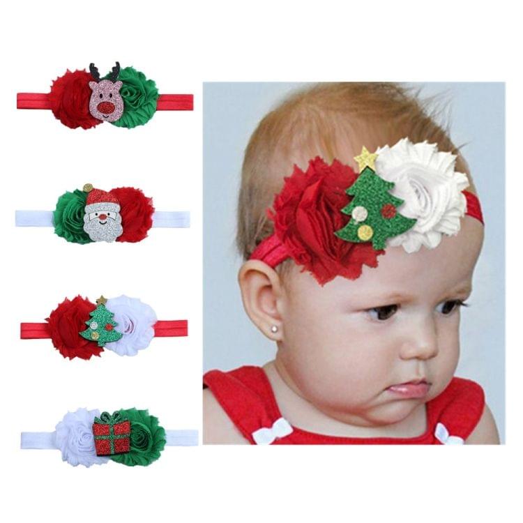 Christmas Stretch Baby Girl Hair Accessories Headband(D)