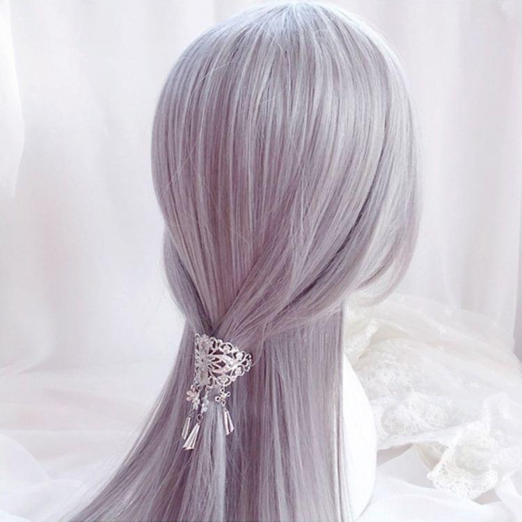 Retro Hollow Alloy Hair Clips Hairpins Headwear Crystal Tassel Pendant Hair Pins Claw