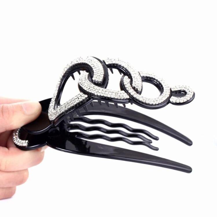 Rhinestone Hair Clip Hair Crabs Clamp Accessories Large Styling Tools Hair Accessories Women Hairpin(Brown)