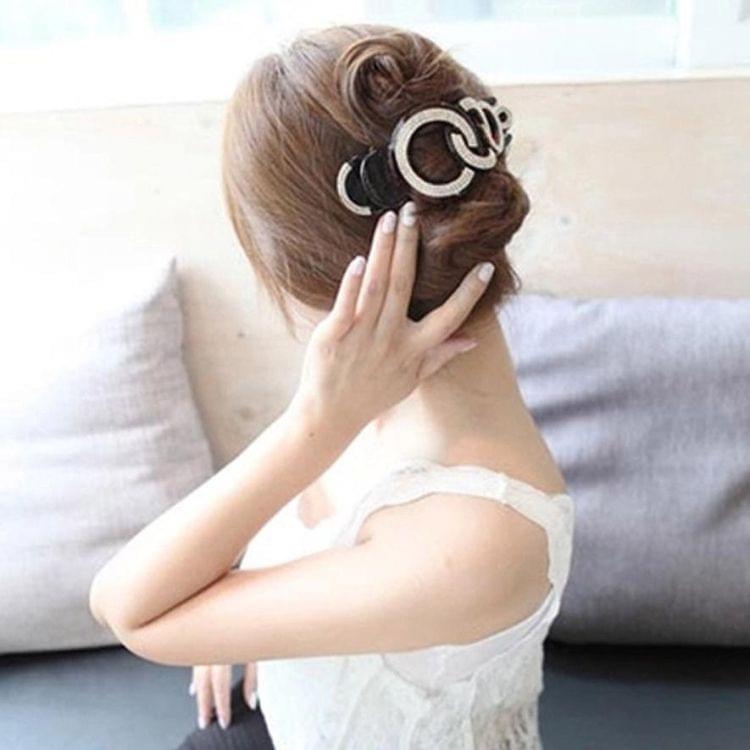 Rhinestone Hair Clip Hair Crabs Clamp Accessories Large Styling Tools Hair Accessories Women Hairpin(Brown)