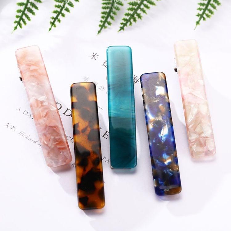 2 PCS Women Acetate Colorful Barrettes Elegant Hair Clips Headbands Lady Metal Fashion Hair Accessories(Light purple)
