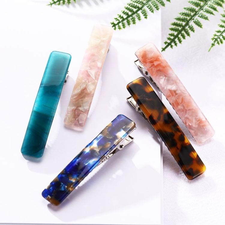 2 PCS Women Acetate Colorful Barrettes Elegant Hair Clips Headbands Lady Metal Fashion Hair Accessories(Light purple)