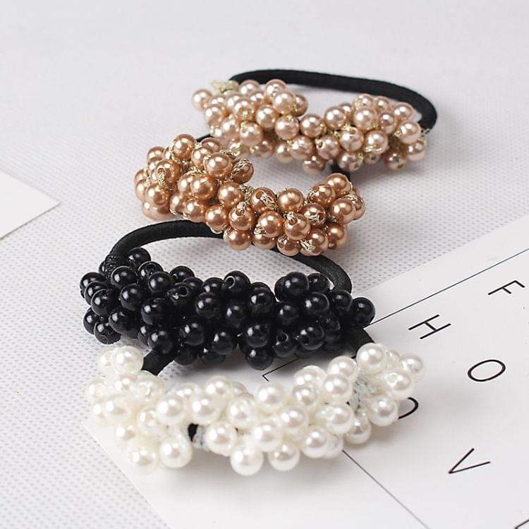 3PCS Women Hair Accessories Pearls Beads Scrunchie Ponytail Holder Girls Ponytail Rubber Rope Hair Bands