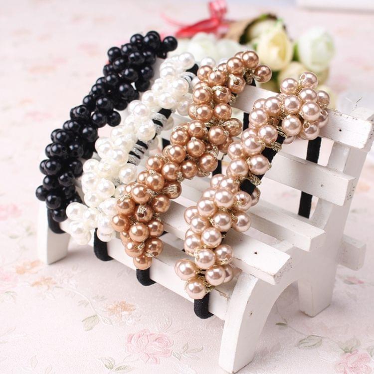 3PCS Women Hair Accessories Pearls Beads Scrunchie Ponytail Holder Girls Ponytail Rubber Rope Hair Bands