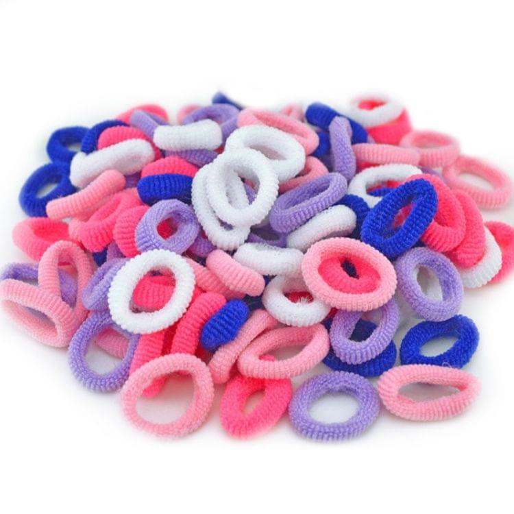 100 PCS Colorful Child Cute Rubber Hair Band(Multicolour)