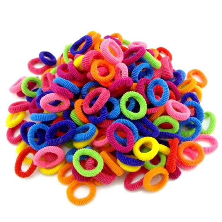 100 PCS Colorful Child Cute Rubber Hair Band(Multicolour)