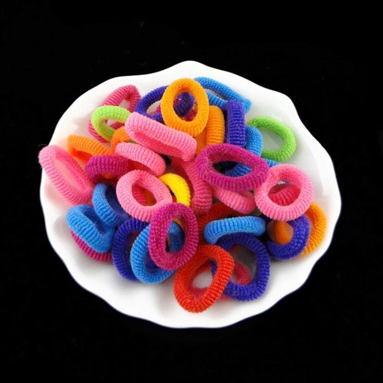 100 PCS Colorful Child Cute Rubber Hair Band(Multicolour)