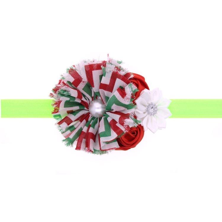 3 PCS Christmas Decoration Baby Child Chiffon Flower Headband, Western Children Holiday Dress Accessory, Random Style Delivery