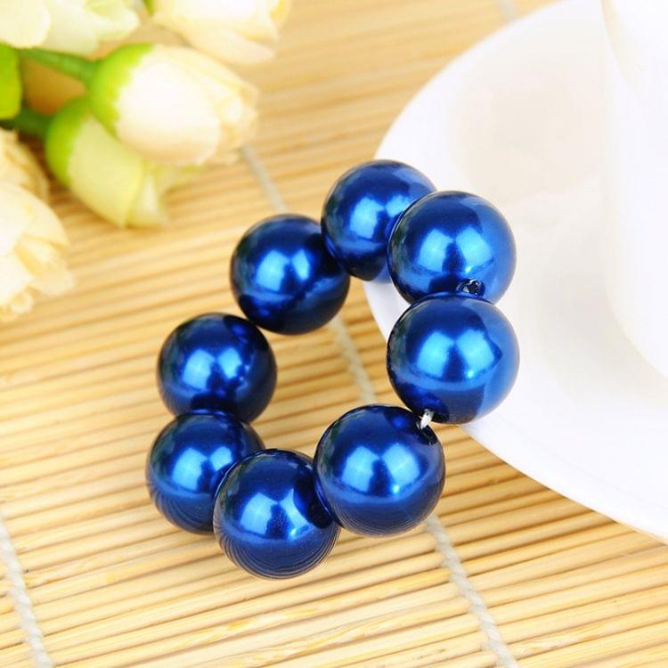 Pearl Hair Rope Hairband Women Hair Ring Stretch Hair Accessories(Blue)