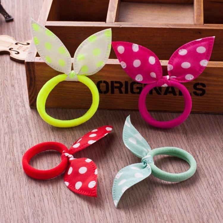 20 PCS Children Hair Band Cute Dot Bow Rabbit Ears Headband Random Color