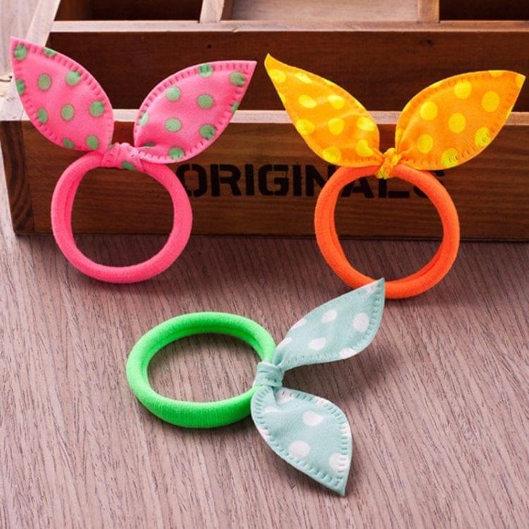 20 PCS Children Hair Band Cute Dot Bow Rabbit Ears Headband Random Color