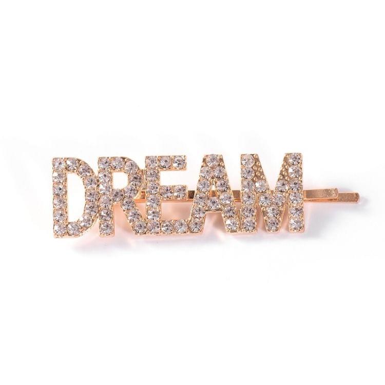 3 PCS/Set Ladies Crystal Hair Clips Girl Wedding Rhinestone Headwear(Gold)