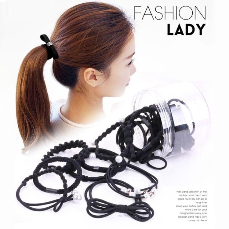 24 PCS/Boxed Simple Creative Lady Pearl Bowknot Style Hair Band(Purple)
