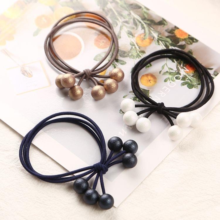 5 PCS Multicolor Pearls Hair Holders Rubber Bands Elastics Girl Ponytail Fashion Hair Accessories Hair Rope(Random Color)