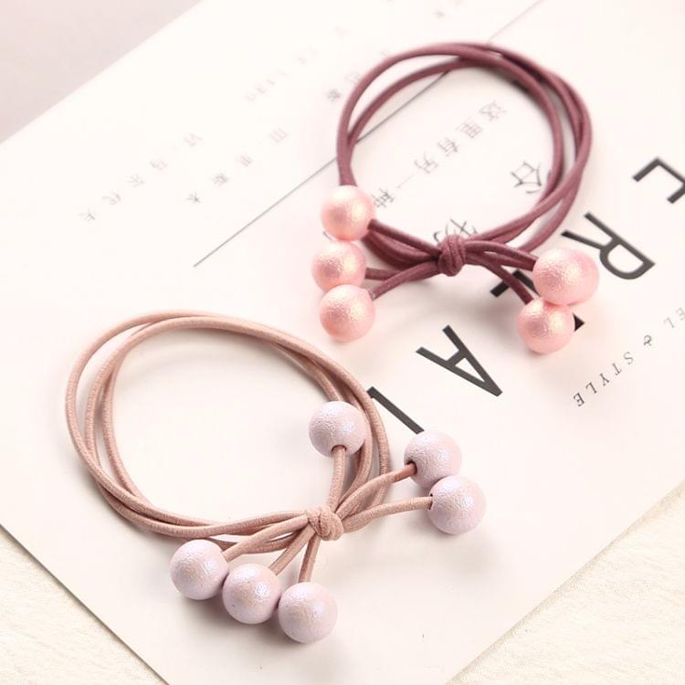5 PCS Multicolor Pearls Hair Holders Rubber Bands Elastics Girl Ponytail Fashion Hair Accessories Hair Rope(Random Color)