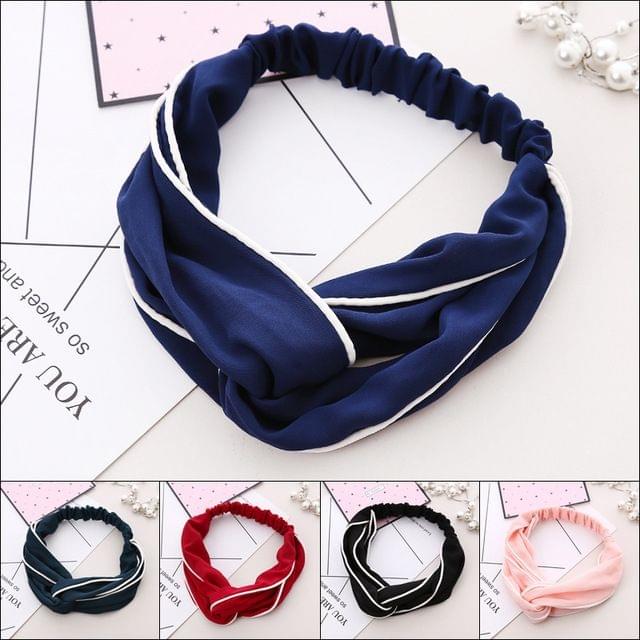 3 PCS Cross Shaped Headbands Striped Women Accessories Fashion Lovely Headwear(Black)