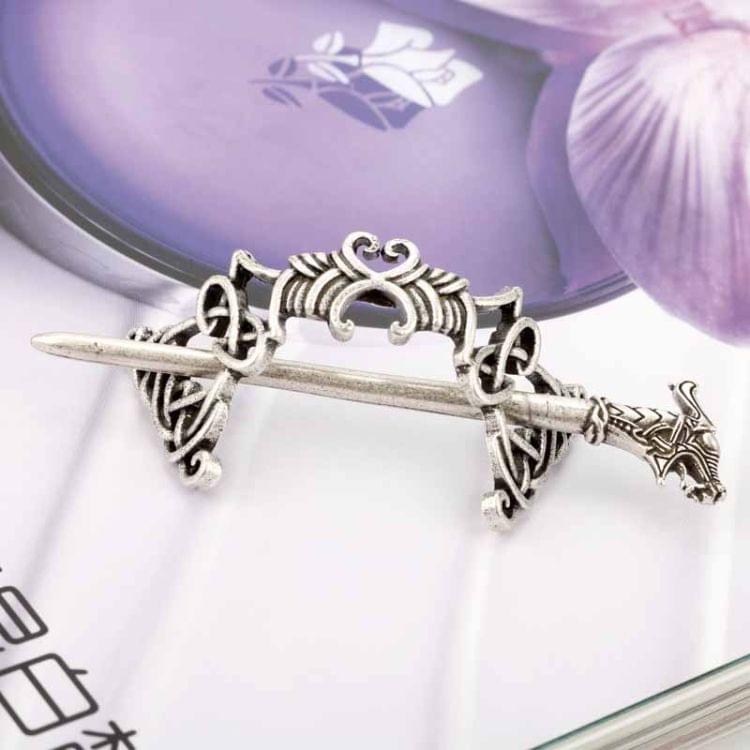 Large Celtics Knots Crown Hairpins Jewelry Vintage Viking Runes Women Girl Hairpin Hair Clips Stick Slide Accessories 260
