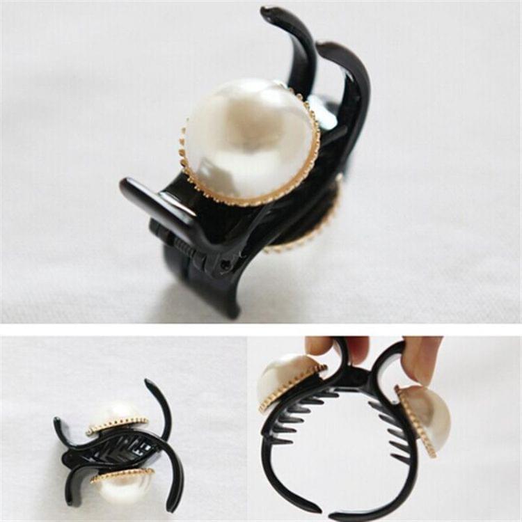 Hairpin Hair Accessories Grab Clip Acrylic Pearl Banana Clip Elegant Small Fragrance Scratch Jewelry Headband