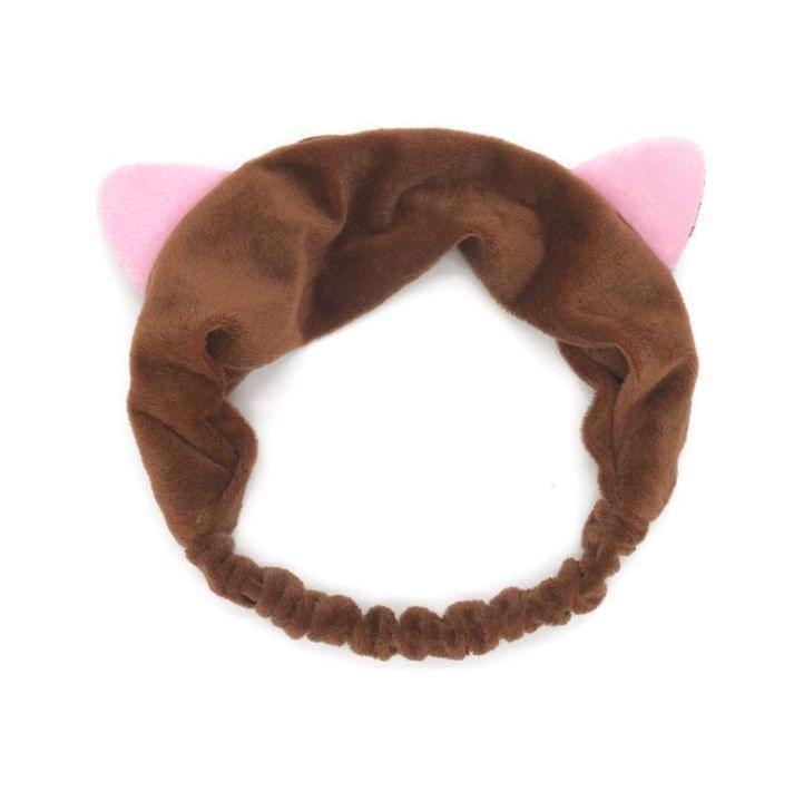 3 PCS Cat Ears Headband Makeup Hair Accessories Cute Bathing Face Masking Hair Band(Pink)
