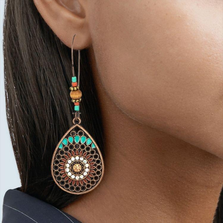 Women Vintage Boho Water Drip Hanging Dangle Drop Earrings