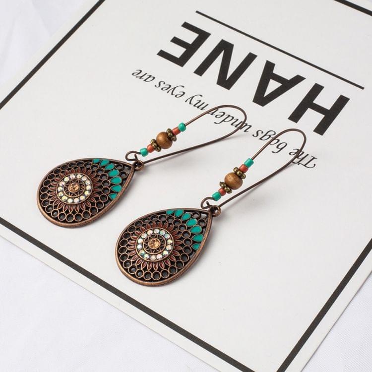 Women Vintage Boho Water Drip Hanging Dangle Drop Earrings