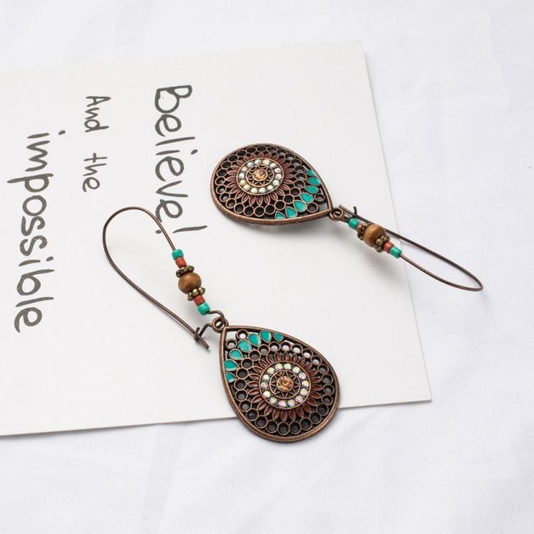 Women Vintage Boho Water Drip Hanging Dangle Drop Earrings