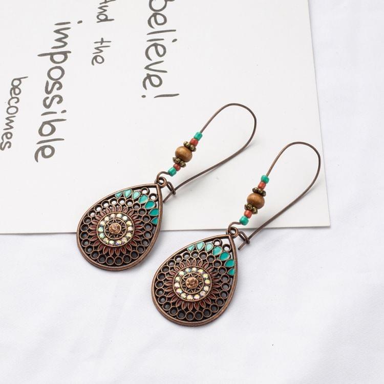 Women Vintage Boho Water Drip Hanging Dangle Drop Earrings