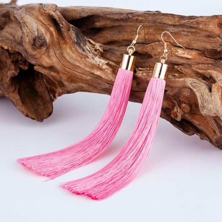 3 PCS Women Boho Fashion Long Tassel Earrings(Yellow)