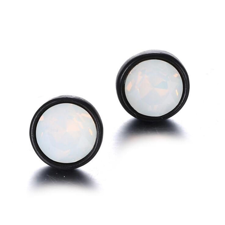 3 PCS Rhinestones Geometric Stud Earrings Gifts for Women, Metal Color:Grey